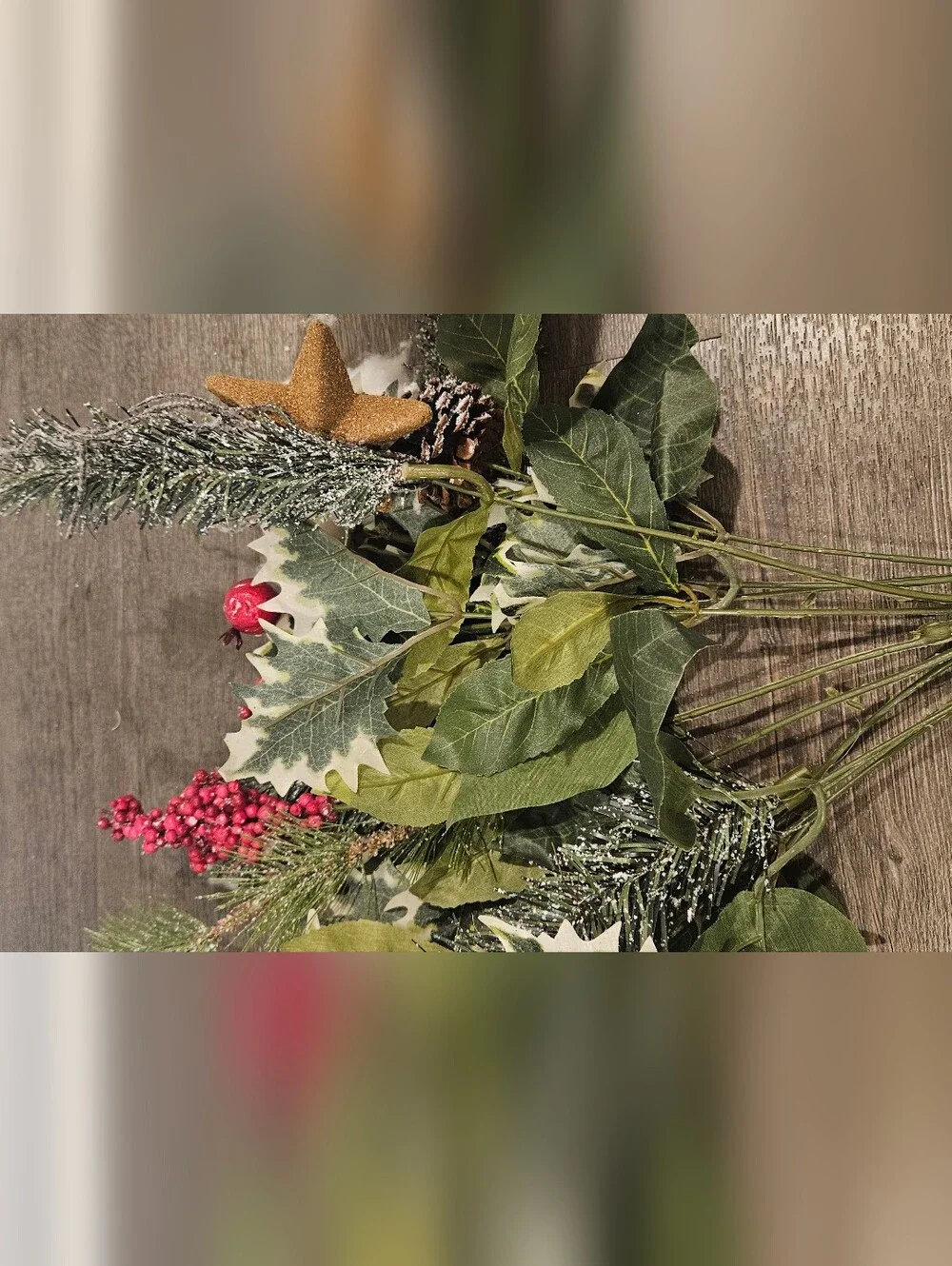 Winter Decor Bundle White Snowflake Lantern With 2 Winter Berry Stems